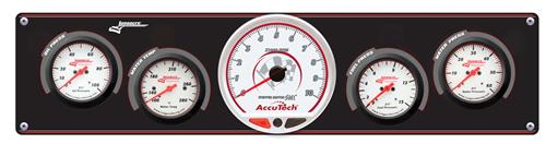 Sportsman™ Elite 4 Gauge Panel w/Tach  Oil Pressure, Water Temperature, Water Pressure, Fuel Pressure